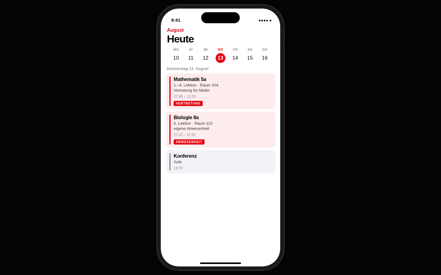iPhone-Kalender mit Vertretung